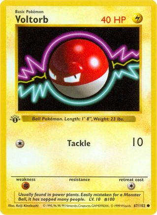 Voltorb 067 - 1st Edition Base Set Shadowless - Common