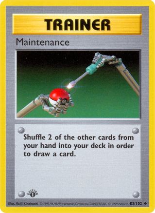 Maintenance 083 - 1st Edition Base Set Shadowless - Uncommon