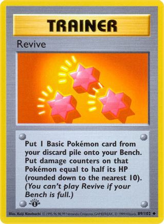 Revive 089/102 - 1st Edition Base Set Shadowless - Uncommon