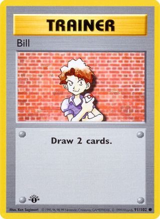Bill 091 - 1st Edition Base Set Shadowless - Common