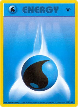 Water Energy 102 - 1st Edition Base Set Shadowless - Common