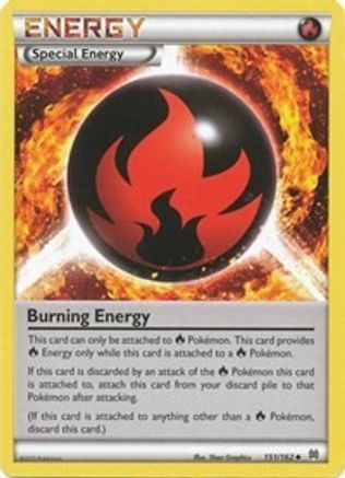 Burning Energy 151 - Reverse Holofoil XY BREAKthrough - Uncommon