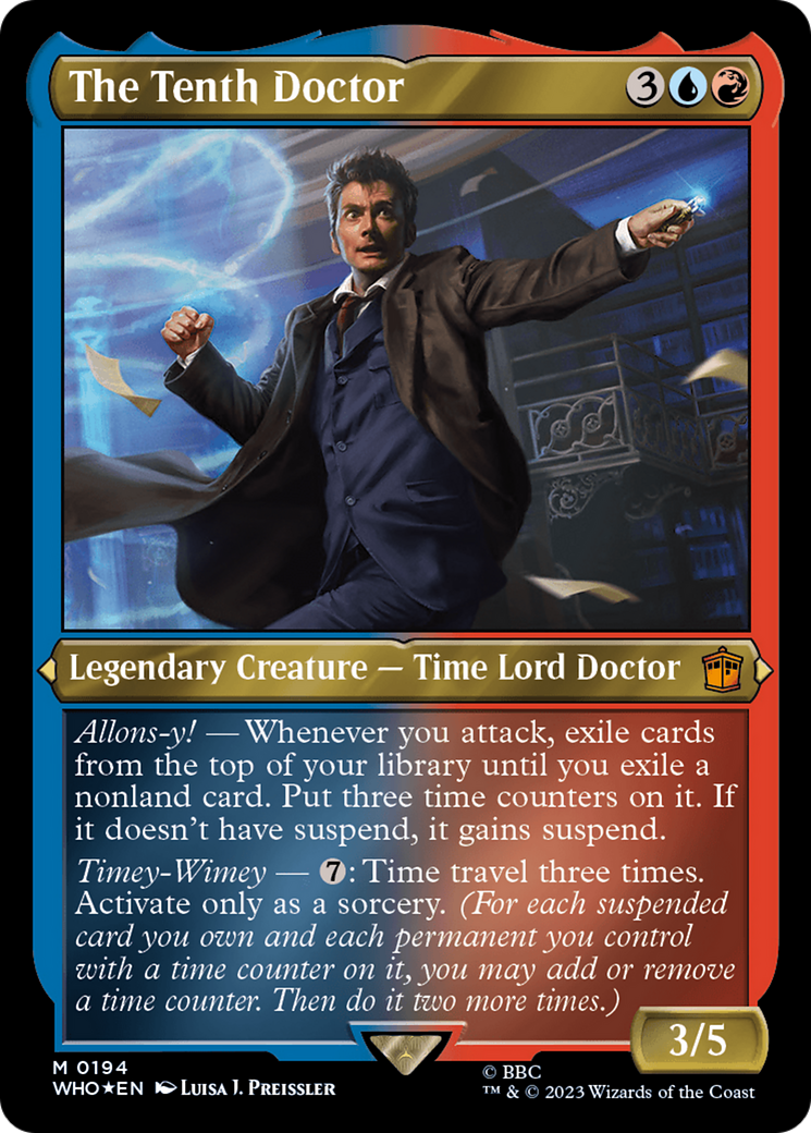 The Tenth Doctor (Display Commander) - Thick Stock (WHO-194) - Doctor Who Foil
