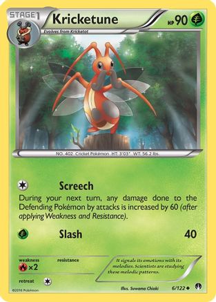 Kricketune 006 - Reverse Holofoil XY BREAKpoint - Uncommon
