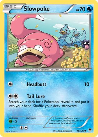 Slowpoke 019 - Reverse Holofoil XY BREAKpoint - Common