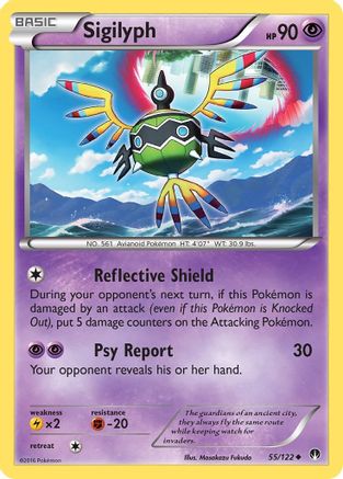 Sigilyph 055 - Reverse Holofoil XY BREAKpoint - Uncommon