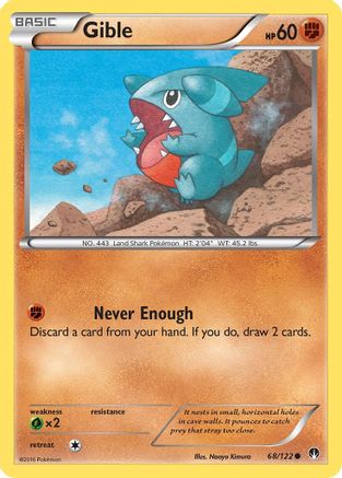 Gible 068 - Reverse Holofoil XY BREAKpoint - Common