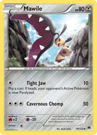 Mawile 078 - Reverse Holofoil XY BREAKpoint - Uncommon