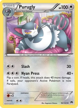 Purugly 094 - Reverse Holofoil XY BREAKpoint - Uncommon