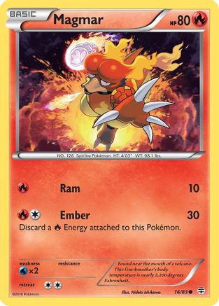 Magmar 016 - Reverse Holofoil Generations - Common