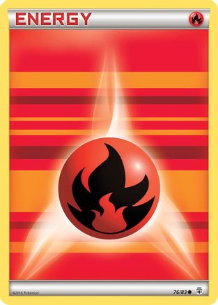 Fire Energy 076 - Reverse Holofoil Generations - Common