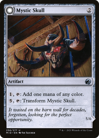 Mystic Skull (MID-256) - Innistrad: Midnight Hunt: (Double Faced Transform) Foil