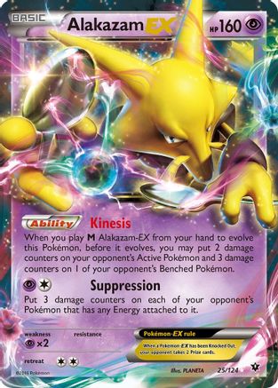 Alakazam EX 025 - Holofoil XY Fates Collide - Ultra Rare