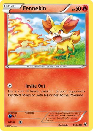 Fennekin (11) (11) 011 - Reverse Holofoil XY Fates Collide - Common