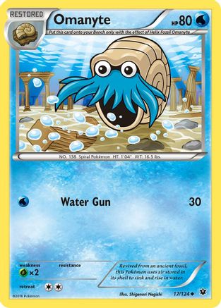 Omanyte/124 XY Fates Collide - Uncommon