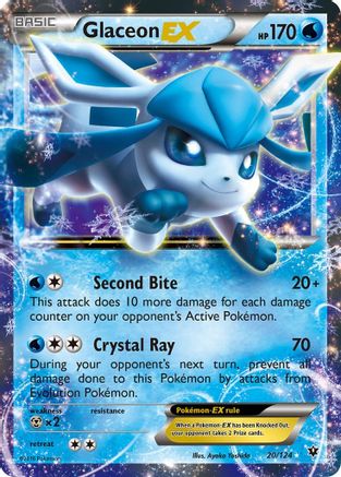 Glaceon EX 020 - Holofoil XY Fates Collide - Ultra Rare