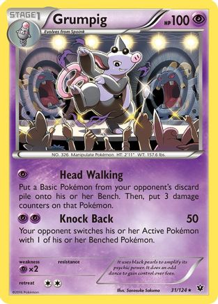 Grumpig 031 - Reverse Holofoil XY Fates Collide - Rare