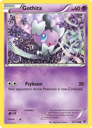 Gothita 032 - Reverse Holofoil XY Fates Collide - Common