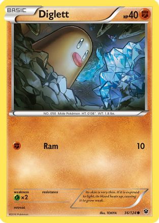Diglett 036 XY Fates Collide - Common