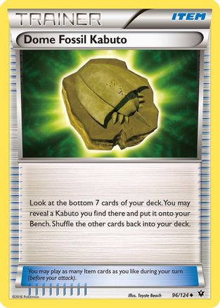 Dome Fossil Kabuto 096 - Reverse Holofoil XY Fates Collide - Uncommon