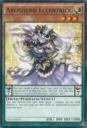 Archfiend Eccentrick (YS16-EN015) - Starter Deck: Yuya 1st Edition
