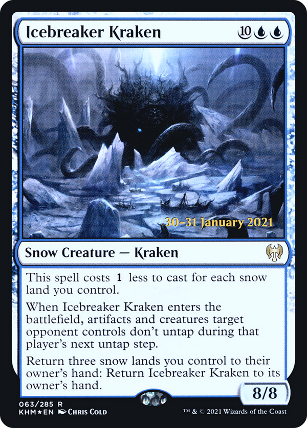 Icebreaker Kraken (PRE-063) - Kaldheim Promos: (snow) Foil