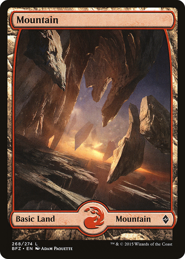 Mountain (268) - Full Art (BFZ-268) - Battle for Zendikar Foil