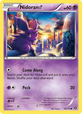 Nidoran M 043 XY Steam Siege - Common