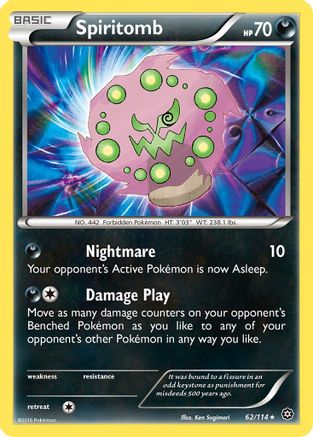 Spiritomb 062 - Reverse Holofoil XY Steam Siege - Rare