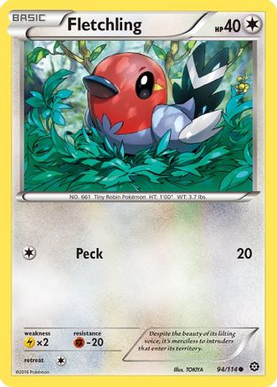 Fletchling 094 - Reverse Holofoil XY Steam Siege - Common