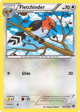 Fletchinder 095 - Reverse Holofoil XY Steam Siege - Uncommon