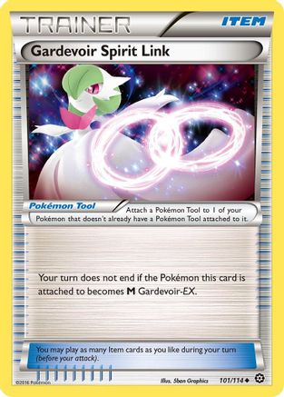 Gardevoir Spirit Link 101 - Reverse Holofoil XY Steam Siege - Uncommon