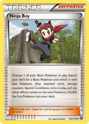 Ninja Boy 103 - Reverse Holofoil XY Steam Siege - Uncommon