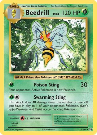Beedrill 007 XY Evolutions - Rare