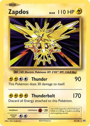 Zapdos 042 - Holofoil XY Evolutions - Holo Rare