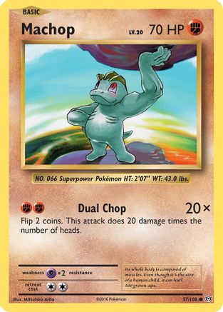 Machop 057 - Reverse Holofoil XY Evolutions - Common