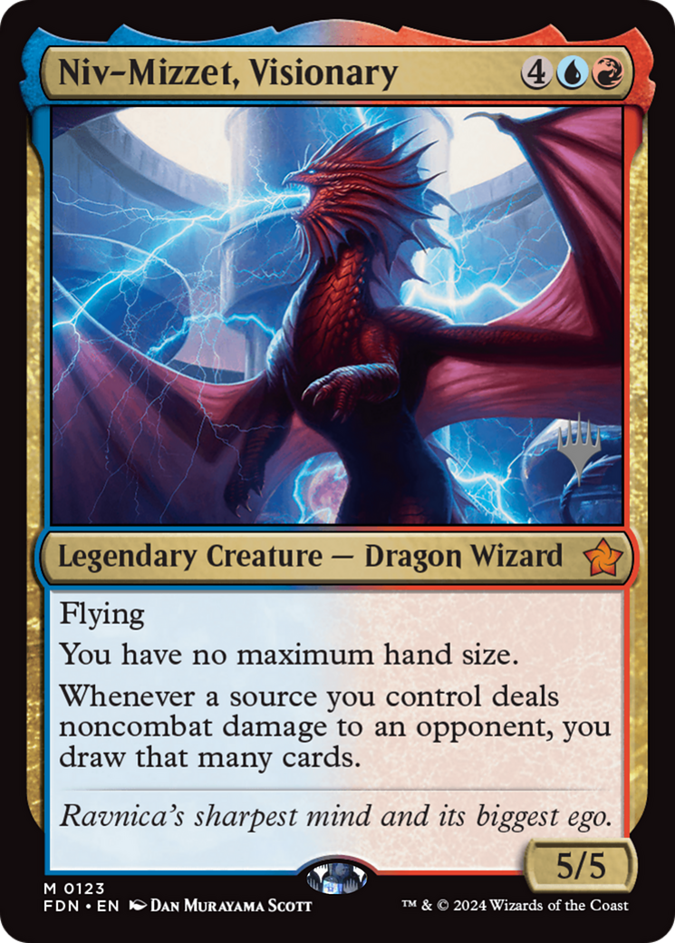 Niv-Mizzet, Visionary (PPDSK-123) - Foundations Promos Foil