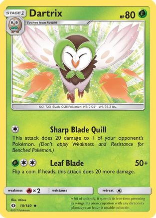 Dartrix 010 SM Base Set - Uncommon
