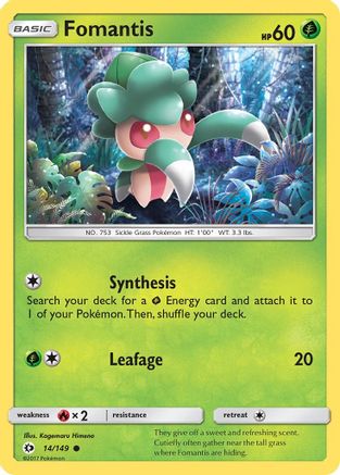 Fomantis 014 - Reverse Holofoil SM Base Set - Common