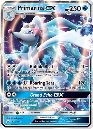 Primarina GX 042 - Holofoil SM Base Set - Ultra Rare