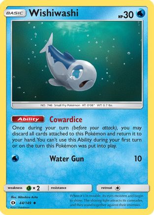 Wishiwashi 044 - Reverse Holofoil SM Base Set - Uncommon