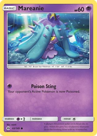 Mareanie 062 - Reverse Holofoil SM Base Set - Common