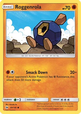Roggenrola 069 SM Base Set - Common