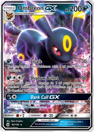 Umbreon GX 080 - Holofoil SM Base Set - Ultra Rare