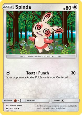 Spinda 102 SM Base Set - Uncommon