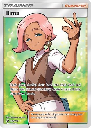 Ilima (Full Art) 146 - Holofoil SM Base Set - Ultra Rare