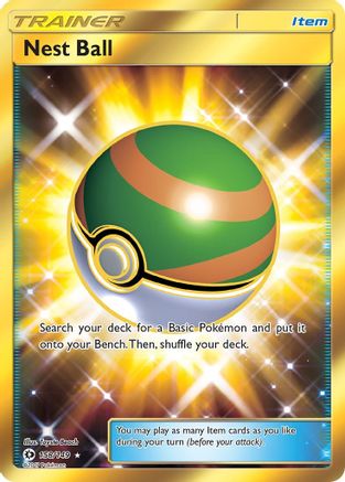 Nest Ball (Secret) 158 - Holofoil SM Base Set - Secret Rare