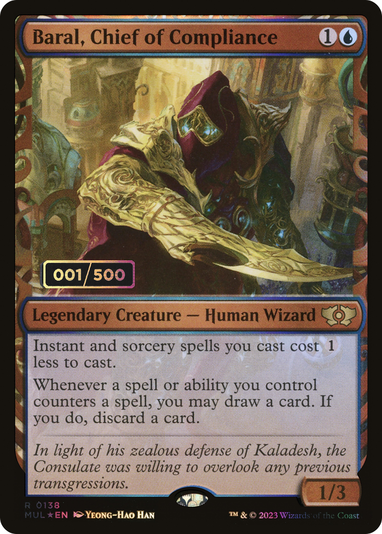 Baral, Chief of Compliance (Serial Numbered) (MUL-138) - Multiverse Legends: (Showcase) Foil