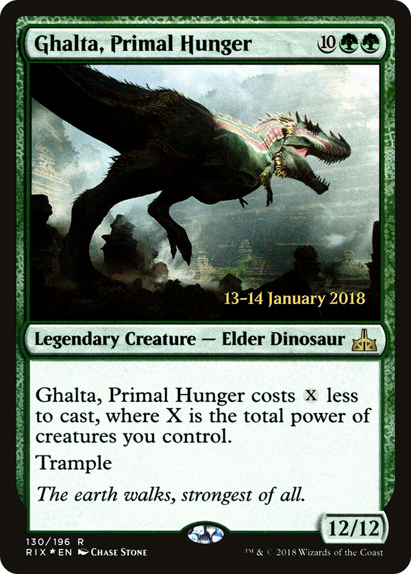Ghalta, Primal Hunger (PRE-130) - Rivals of Ixalan Promos Foil