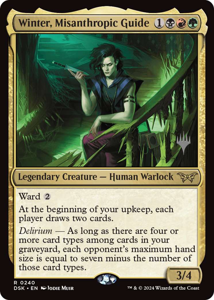 Winter, Misanthropic Guide (PPDSK-240) - Duskmourn: House of Horror Promos Foil
